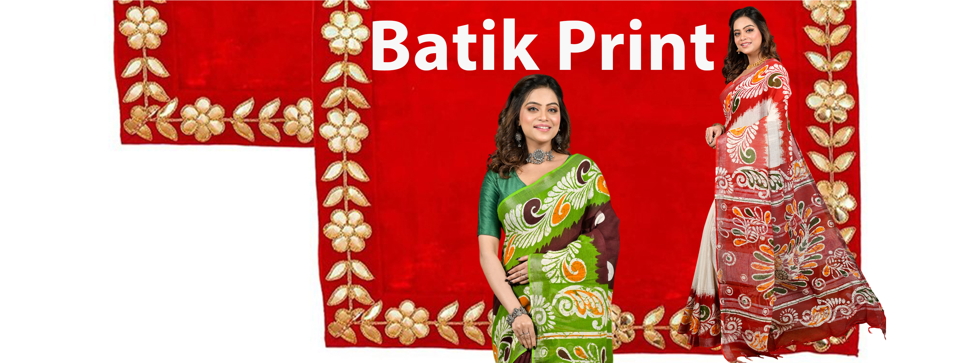 Batik Print Saree