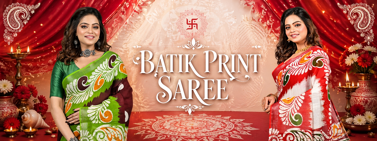Batik Print Saree