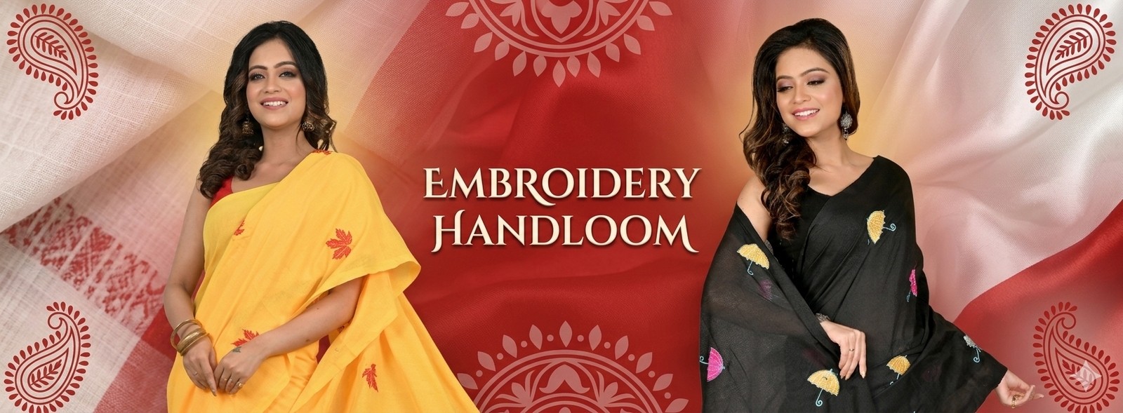 Embroidery Handloom saree