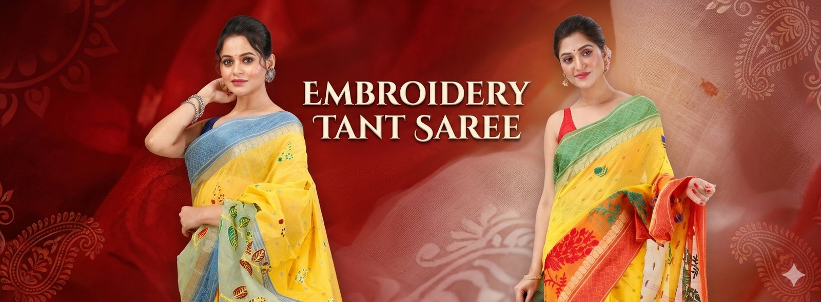 Embroidery Tant Saree