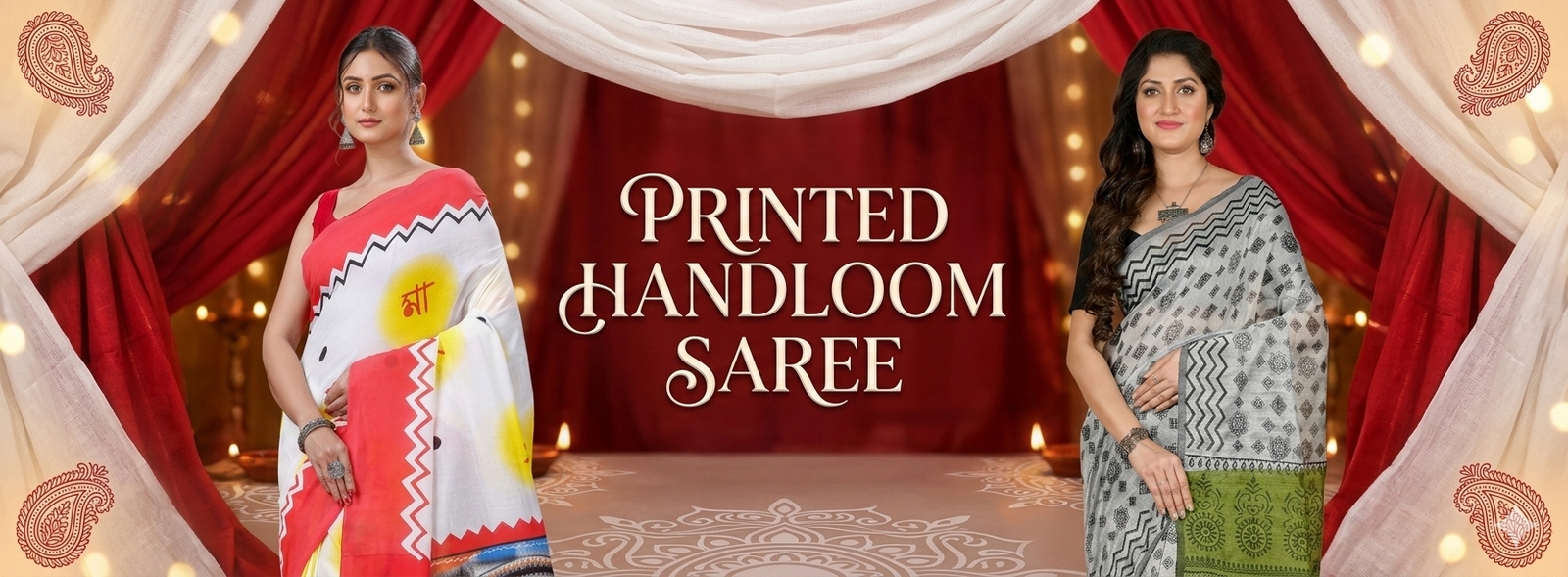 Printed Handloom Saree