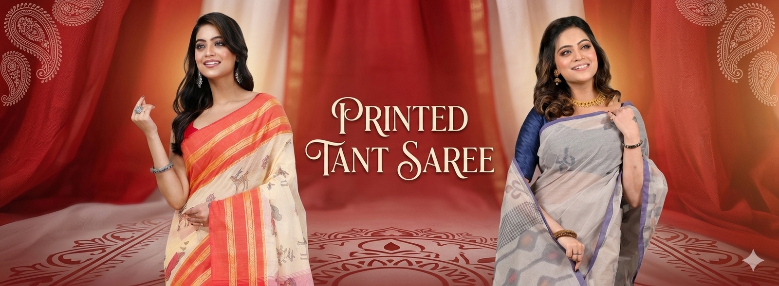 Printed Tant Saree