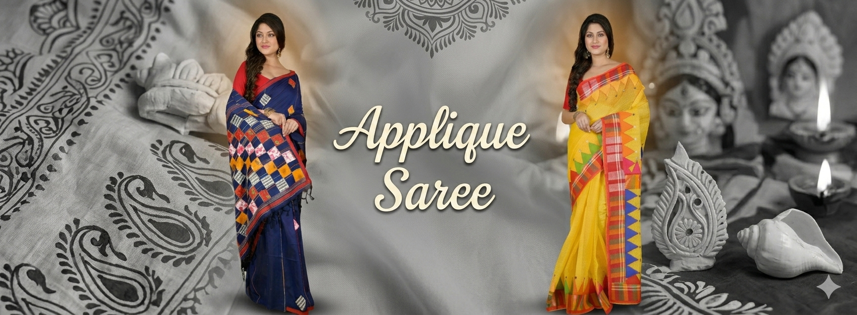 Applique Saree