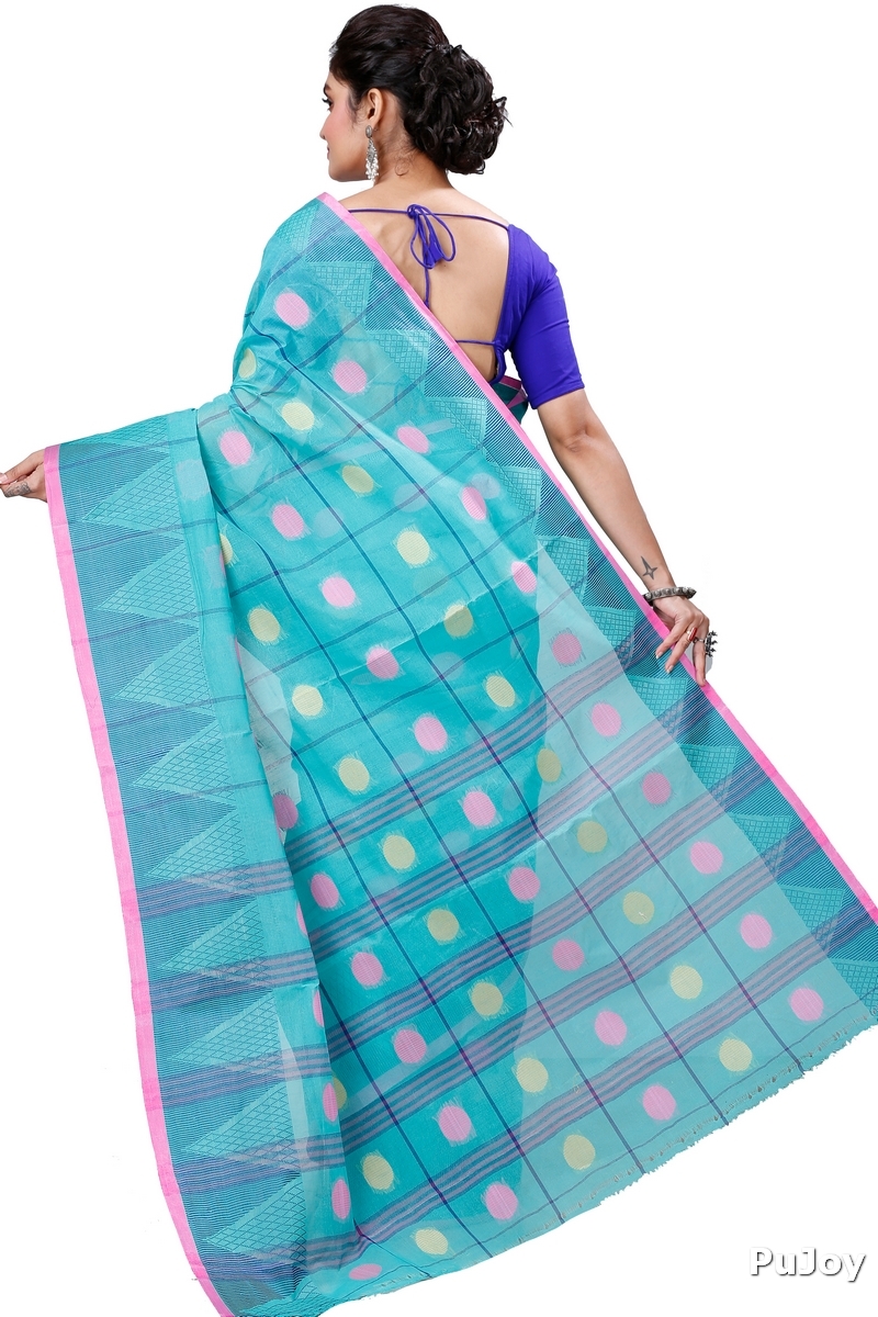 See Green Pure Cotton Rebeka Tant Saree (1005)
