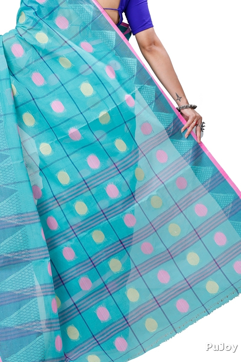 See Green Pure Cotton Rebeka Tant Saree (1005)