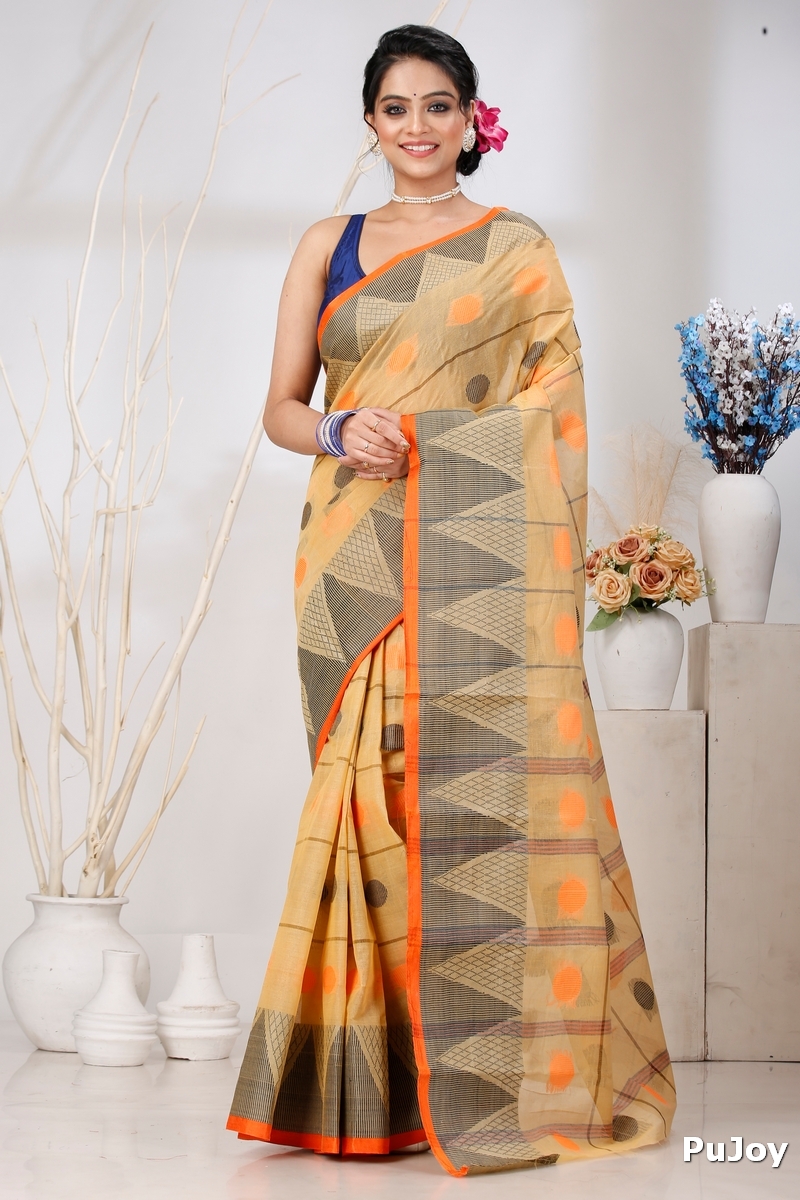 Light Brown Pure Cotton Rebeka Tant Saree (1009)