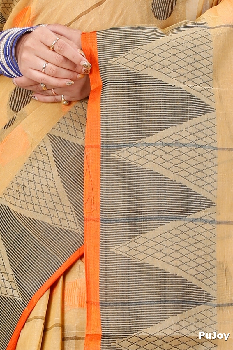 Light Brown Pure Cotton Rebeka Tant Saree (1009)