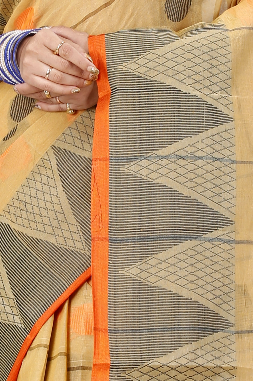 Light Brown Pure Cotton Rebeka Tant Saree (1009)
