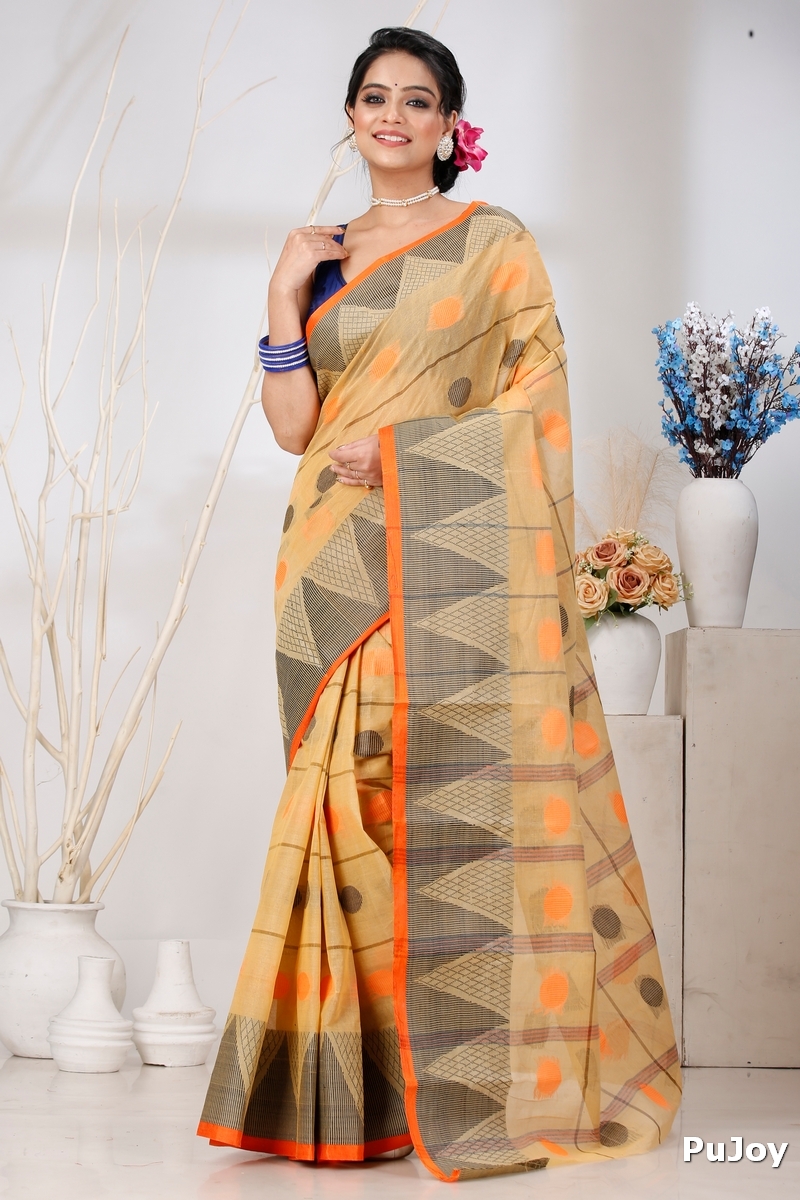 Light Brown Pure Cotton Rebeka Tant Saree (1009)