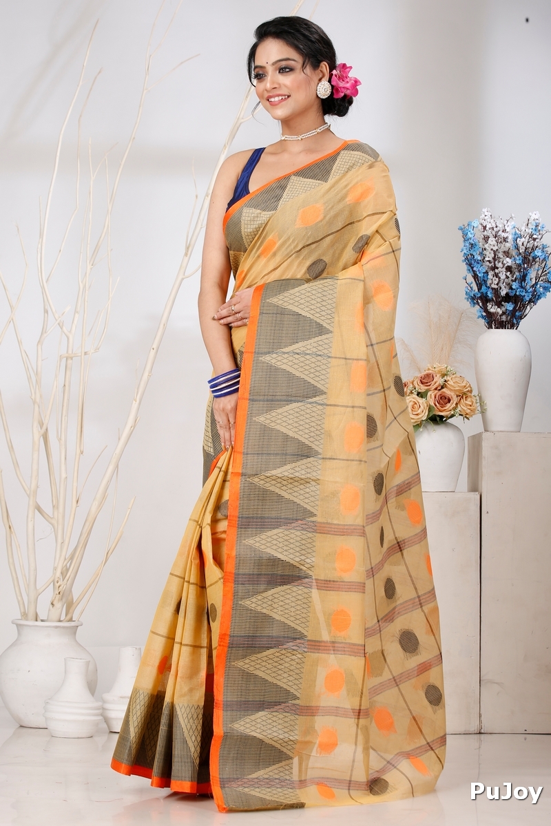 Light Brown Pure Cotton Rebeka Tant Saree (1009)