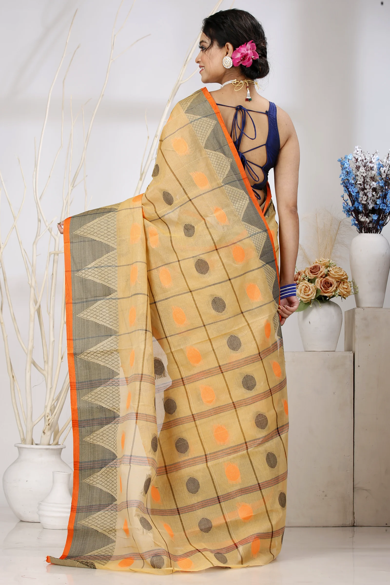 Light Brown Pure Cotton Rebeka Tant Saree (1009)