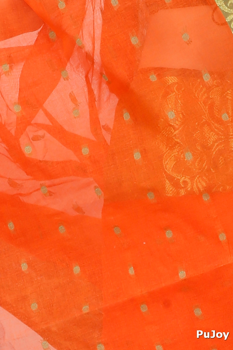 Orange Pure Cotton Saloni Tant Saree (1029)
