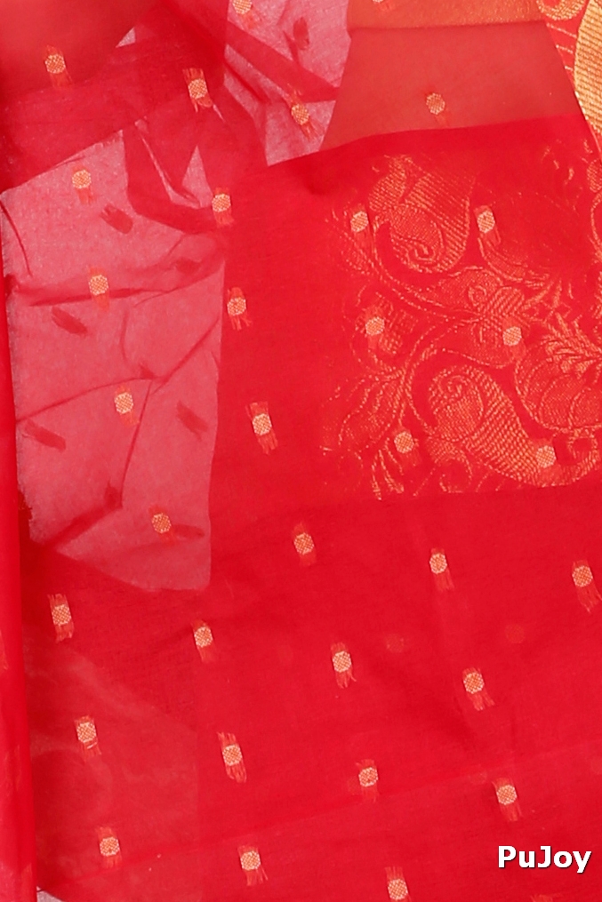 Red Pure Cotton Saloni Tant Saree (1030)