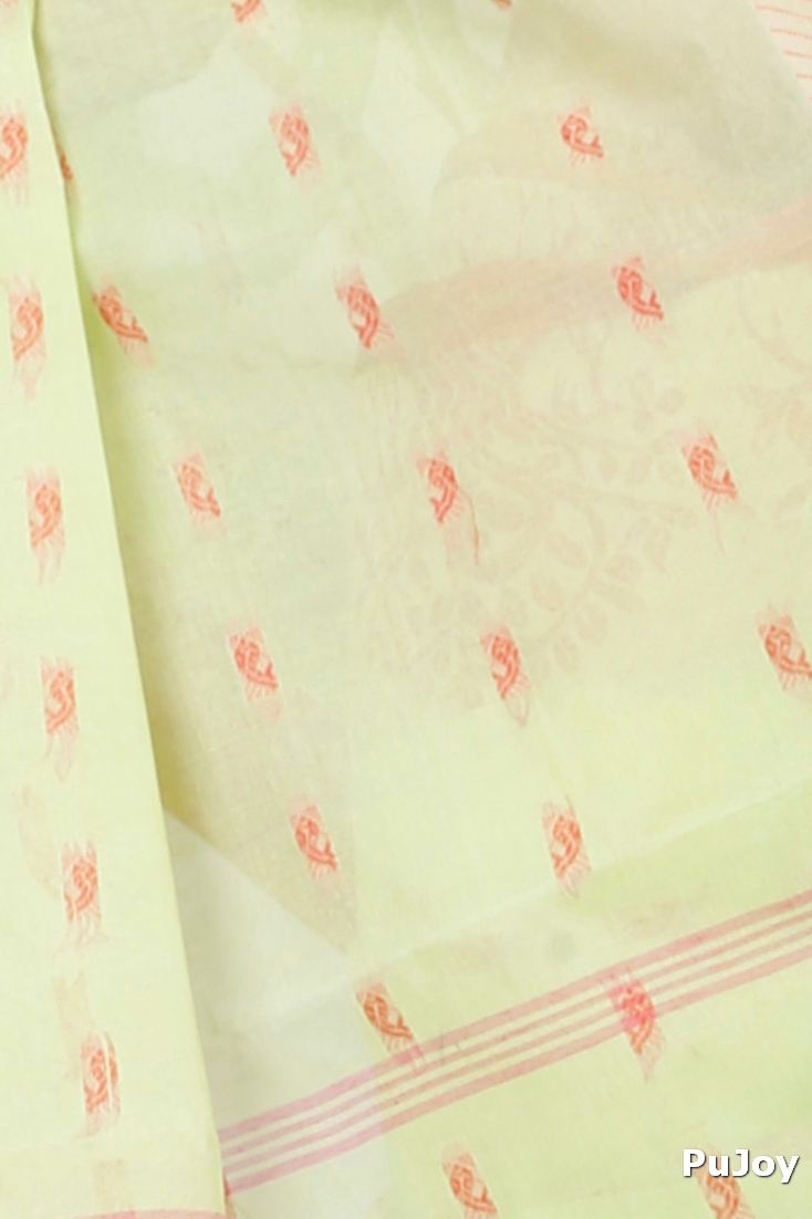 Olive Green Pure Cotton Somaya Tant Saree (1042)