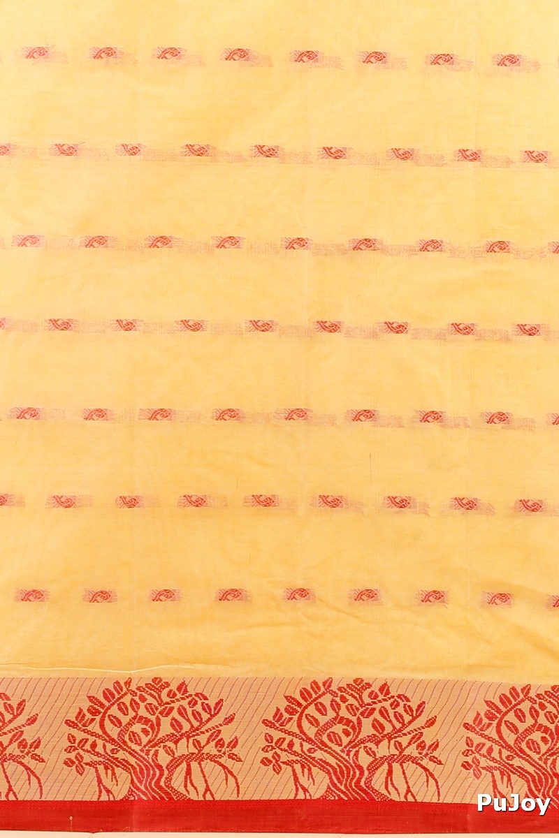 Light Yellow Pure Cotton Somaya Tant Saree (1043)