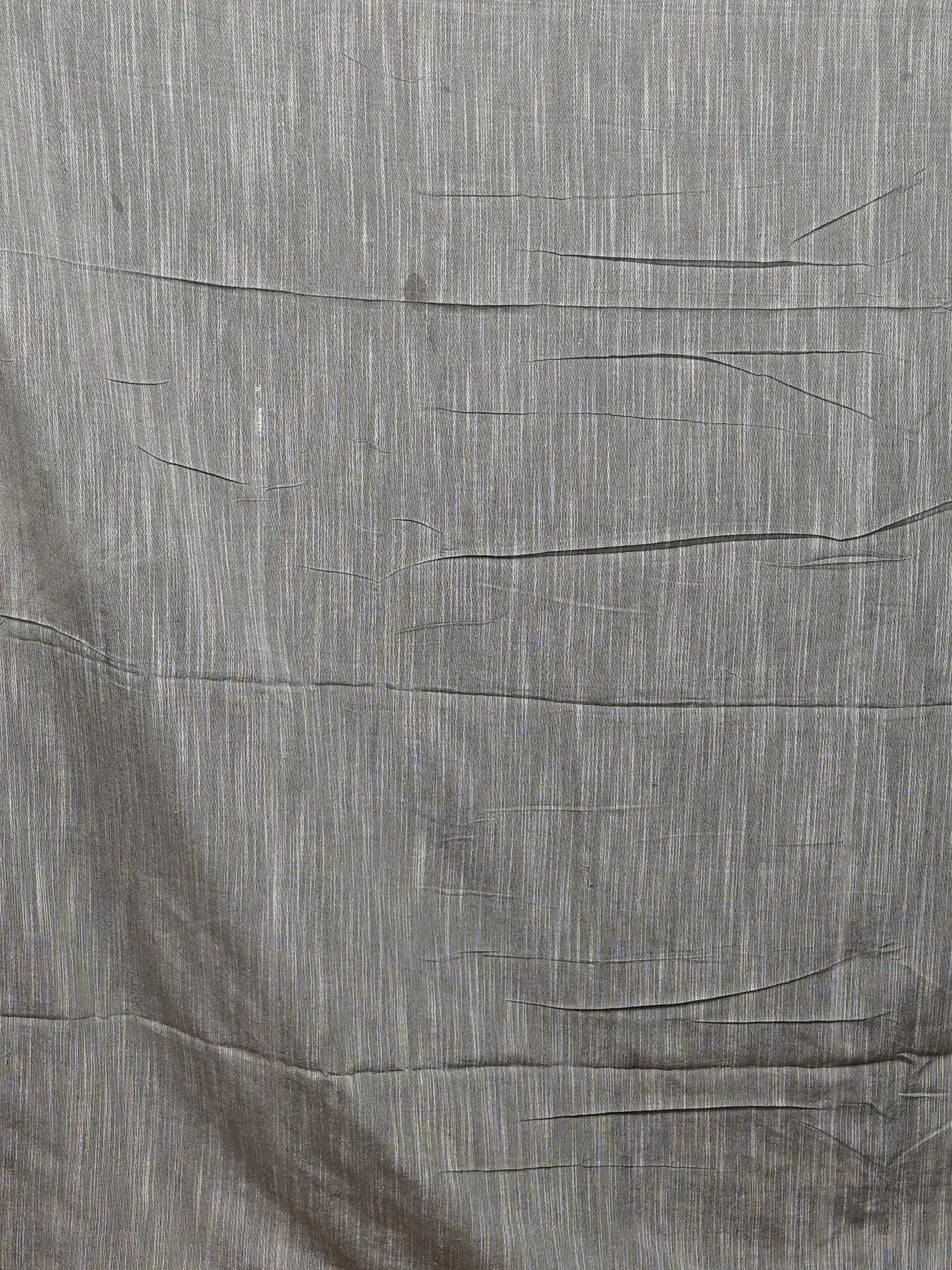 Grey Black Cotton Soupur Kotki Saree  (105)
