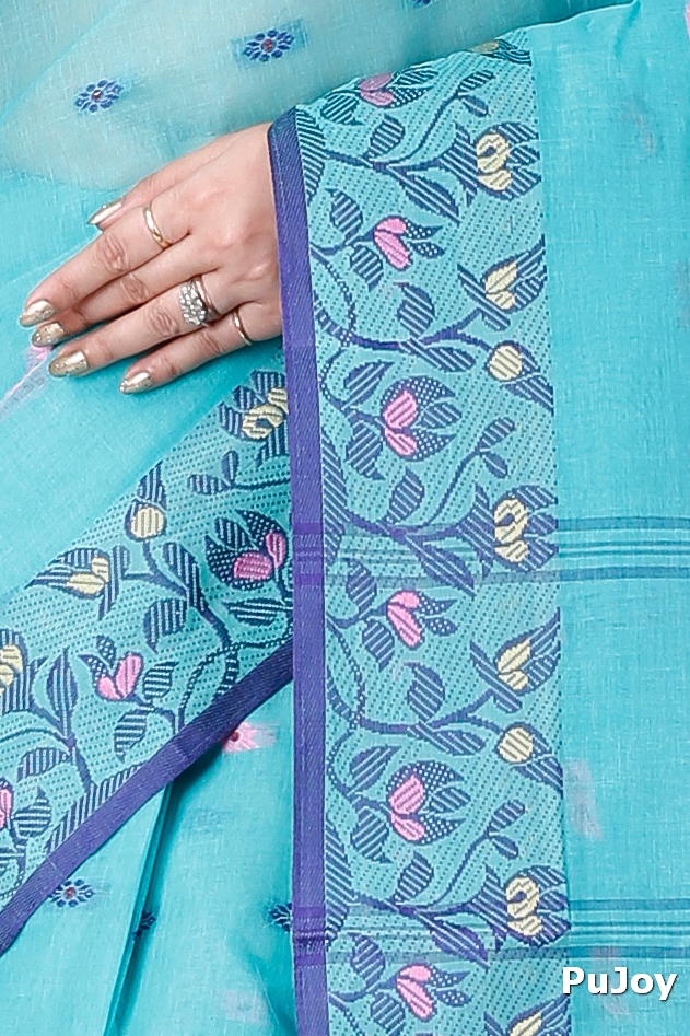 See Green Pure Cotton Gopika Tant Saree (1054)