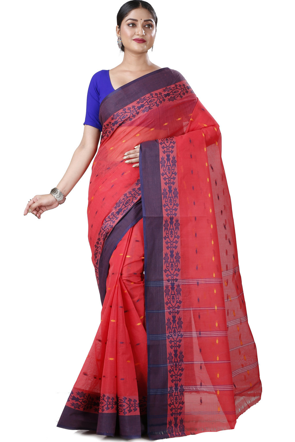Maroon Pure Cotton Apurva Tant Saree (1060)