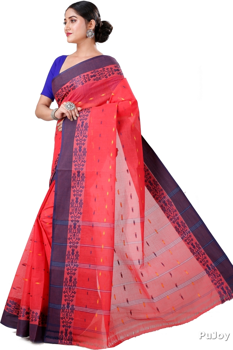 Maroon Pure Cotton Apurva Tant Saree (1060)