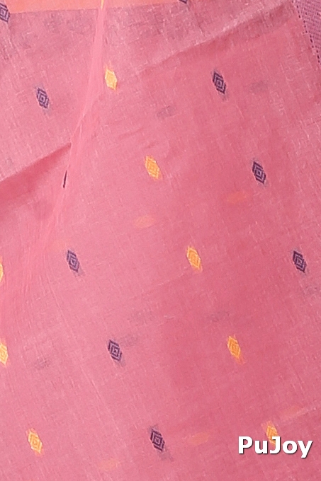 Peach Pure Cotton Apurva Tant Saree (1061)