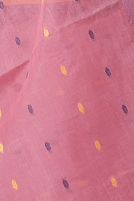 Peach Pure Cotton Apurva Tant Saree (1061)