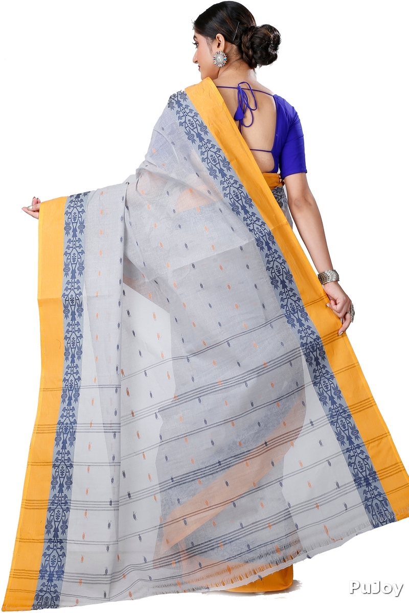 Grey Pure Cotton Apurva Tant Saree (1063)