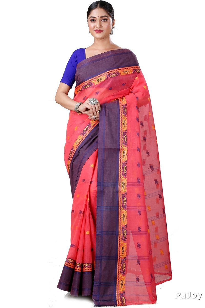 Purple Pure Cotton Provati Tant Saree (1075)