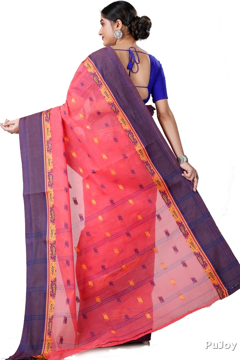 Purple Pure Cotton Provati Tant Saree (1075)