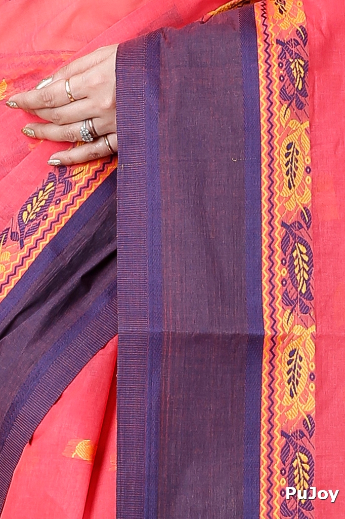 Purple Pure Cotton Provati Tant Saree (1075)