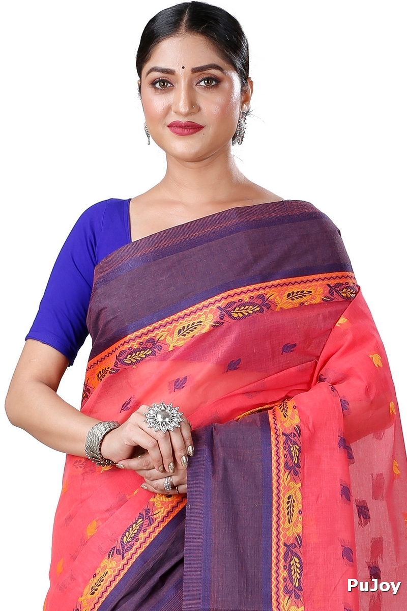 Purple Pure Cotton Provati Tant Saree (1075)
