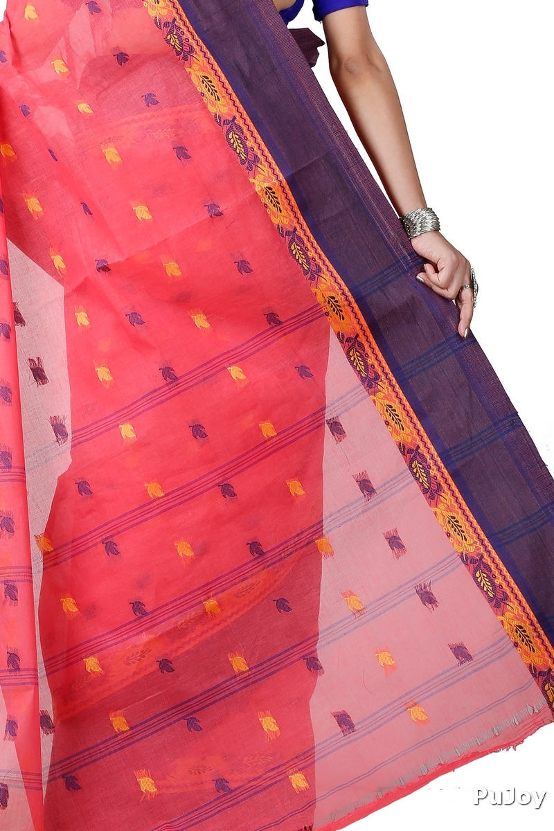 Purple Pure Cotton Provati Tant Saree (1075)