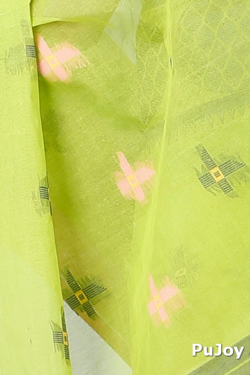Green Pure Cotton Ananda Tant Saree (1077)