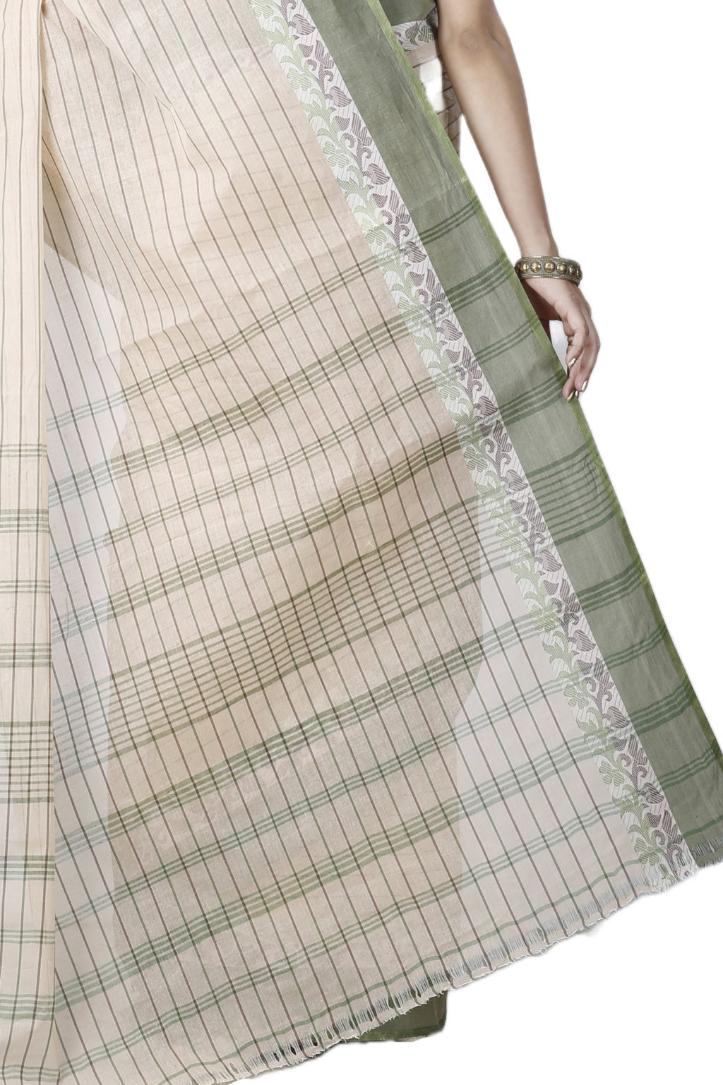 Green Pure Cotton Subha Tant Saree (1086)