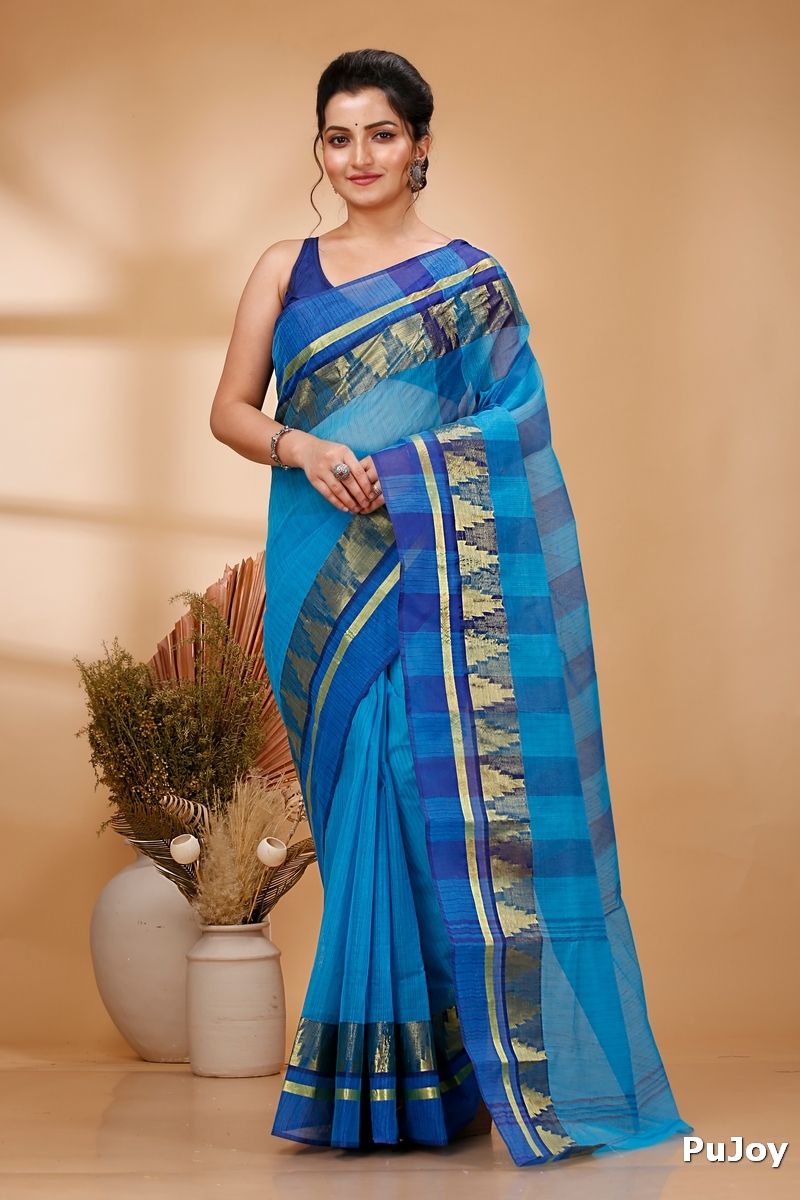 See Green Pure Cotton Vrinda Tant Saree (1091)