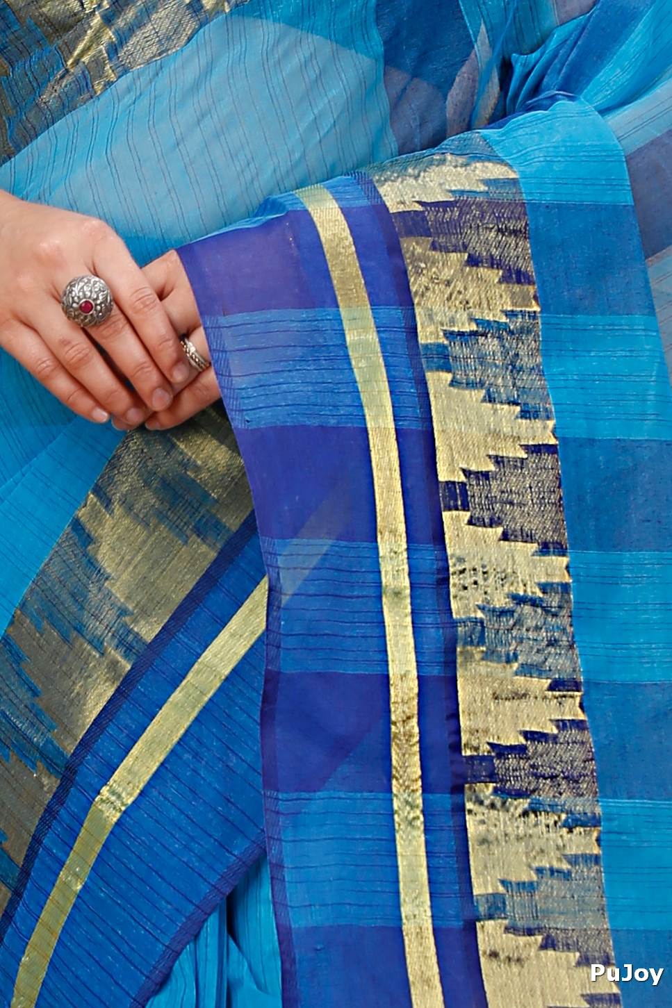 See Green Pure Cotton Vrinda Tant Saree (1091)