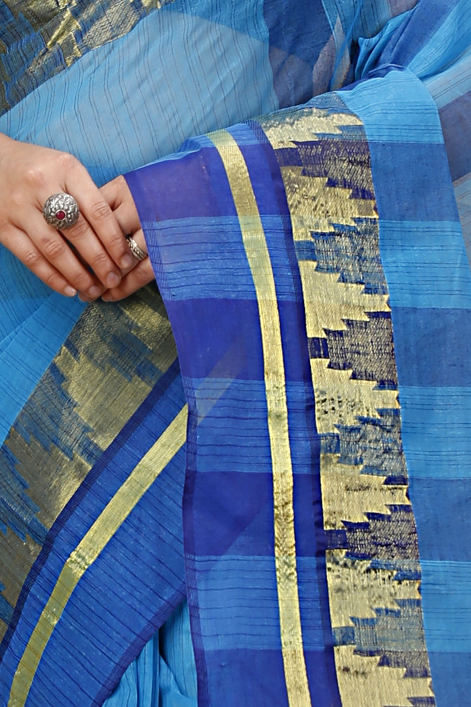 See Green Pure Cotton Vrinda Tant Saree (1091)