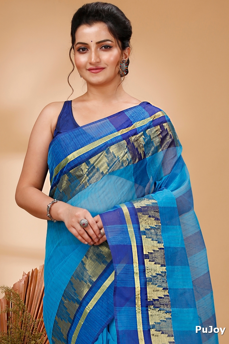 See Green Pure Cotton Vrinda Tant Saree (1091)