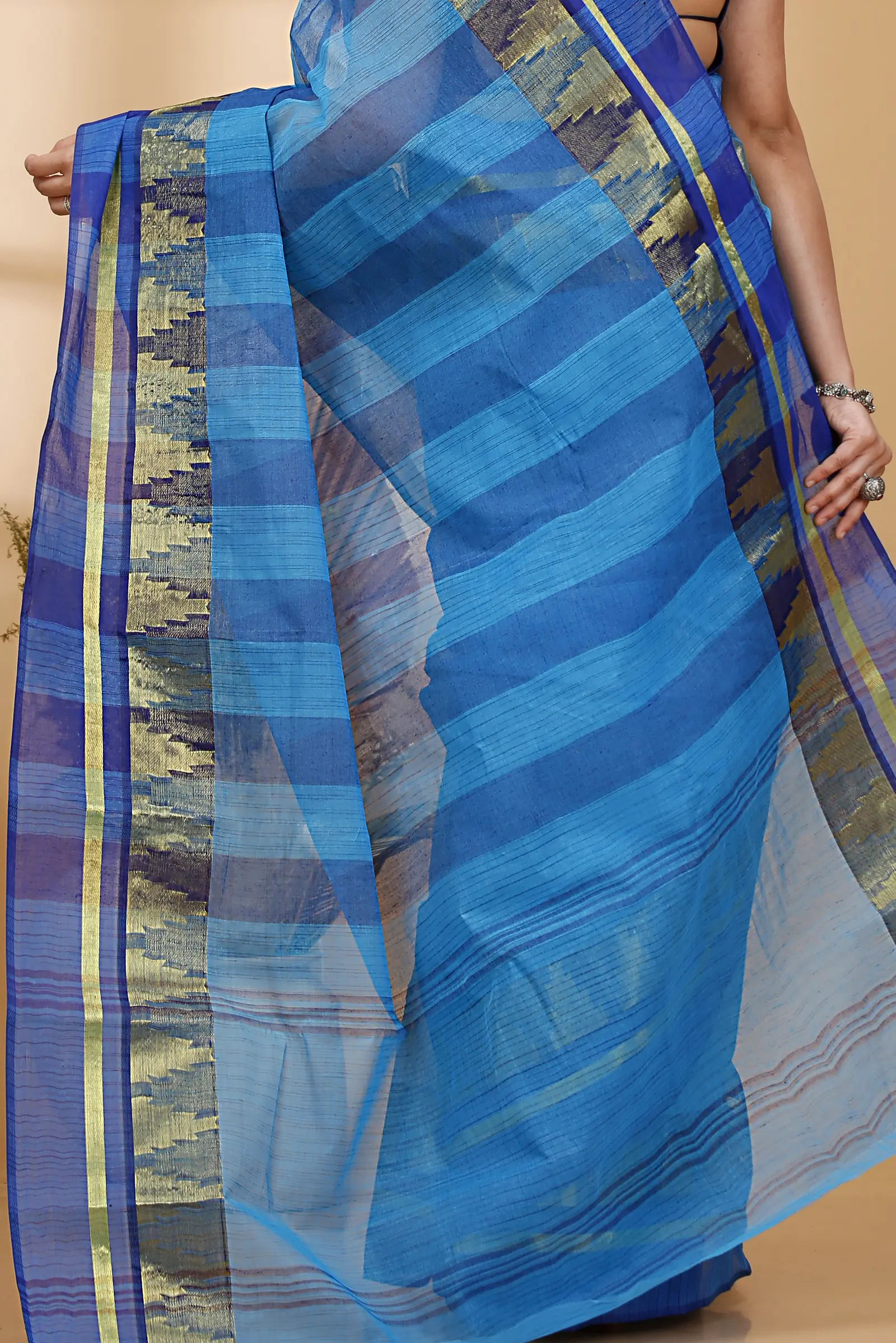 See Green Pure Cotton Vrinda Tant Saree (1091)