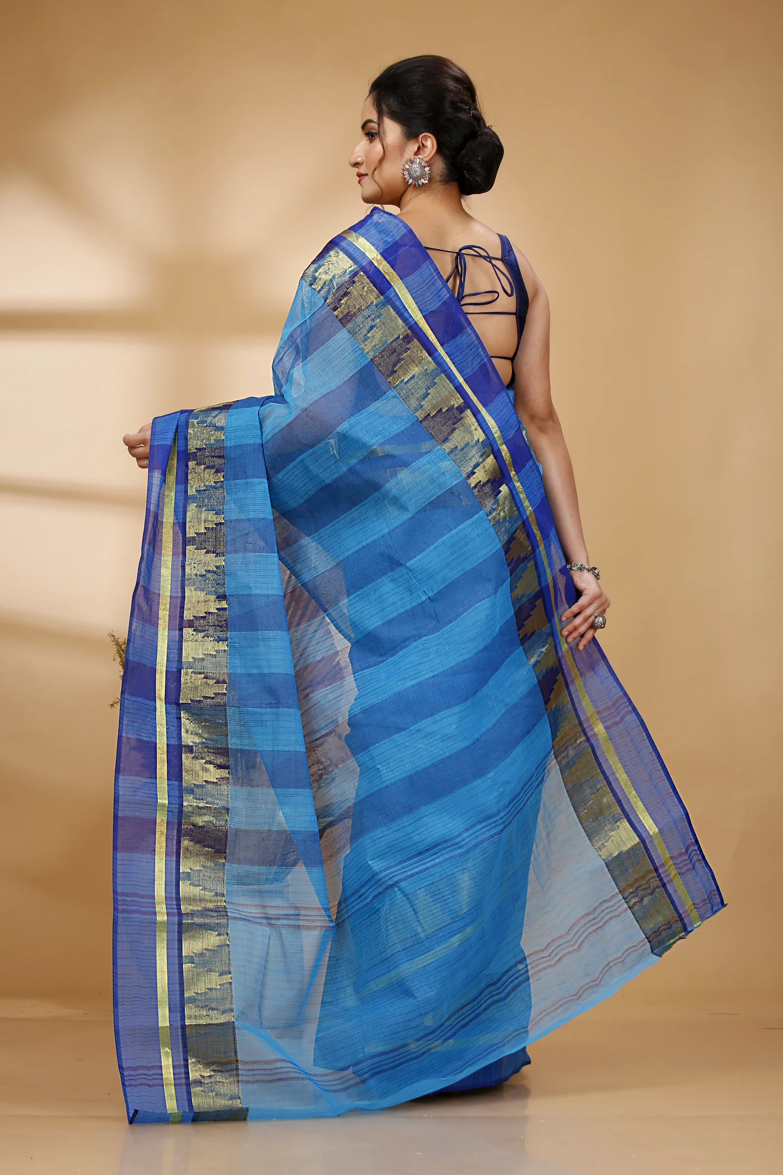See Green Pure Cotton Vrinda Tant Saree (1091)