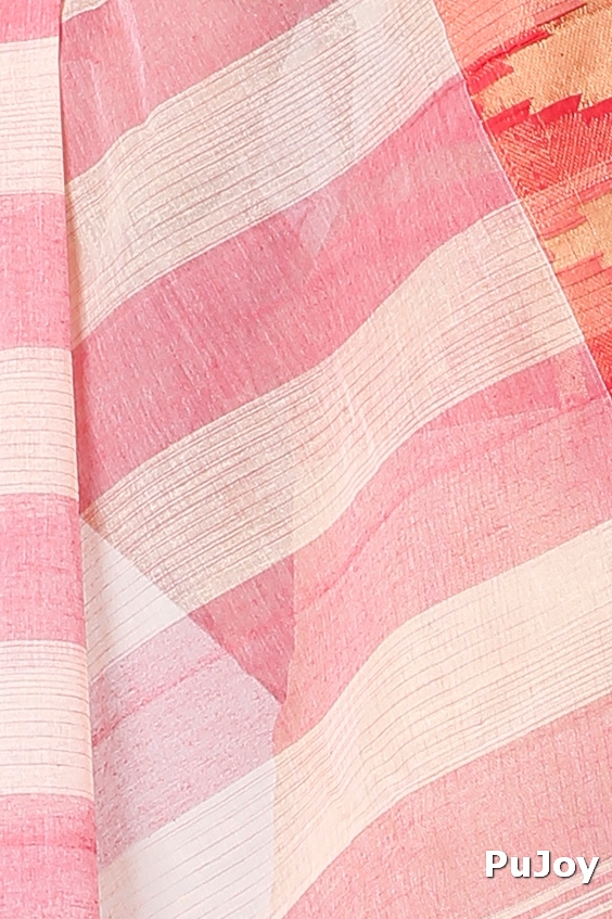 Off White Pure Cotton Vrinda Tant Saree (1096)