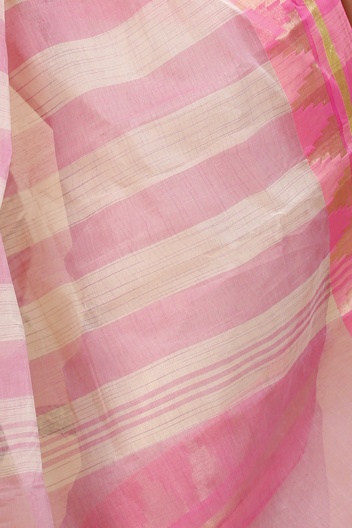 Pink Pure Cotton Vrinda Tant Saree (1098)