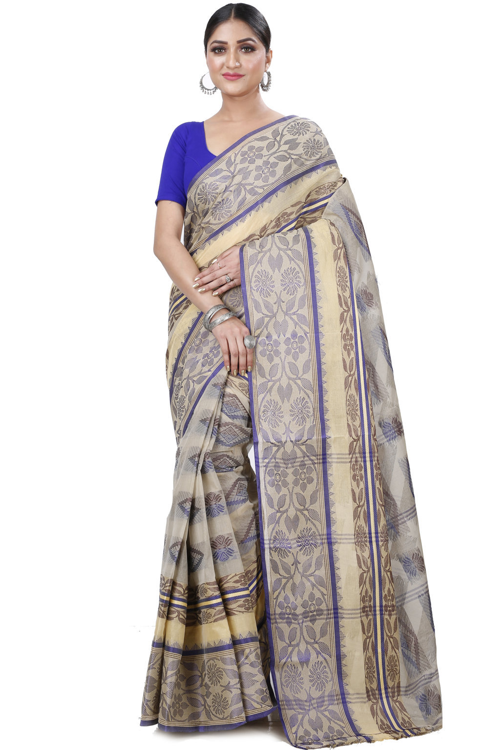 Brown Pure Cotton Sadasob Tant Saree (11)