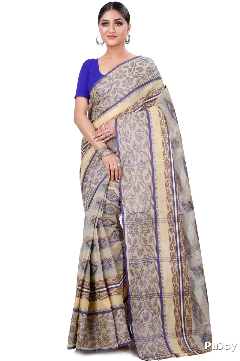 Brown Pure Cotton Sadasob Tant Saree (11)
