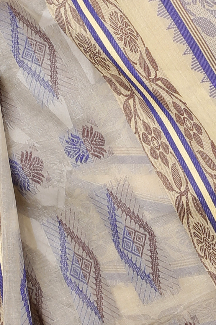 Brown Pure Cotton Sadasob Tant Saree (11)