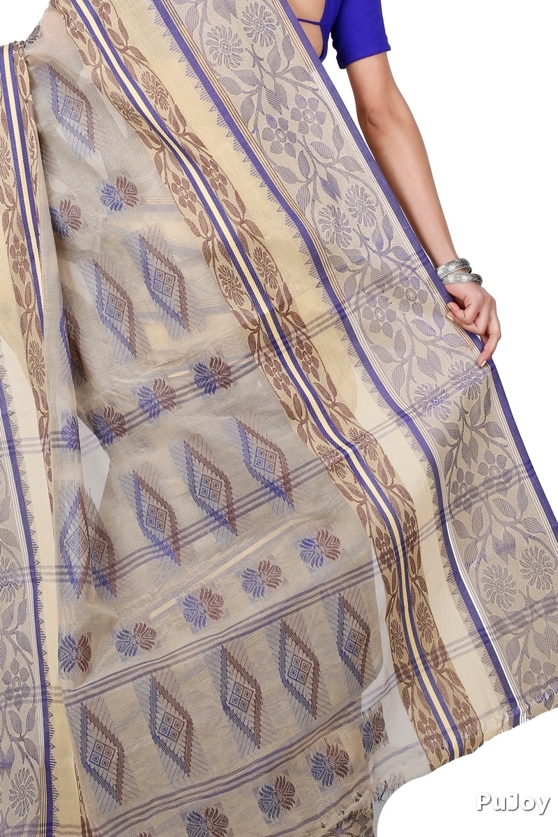 Brown Pure Cotton Sadasob Tant Saree (11)
