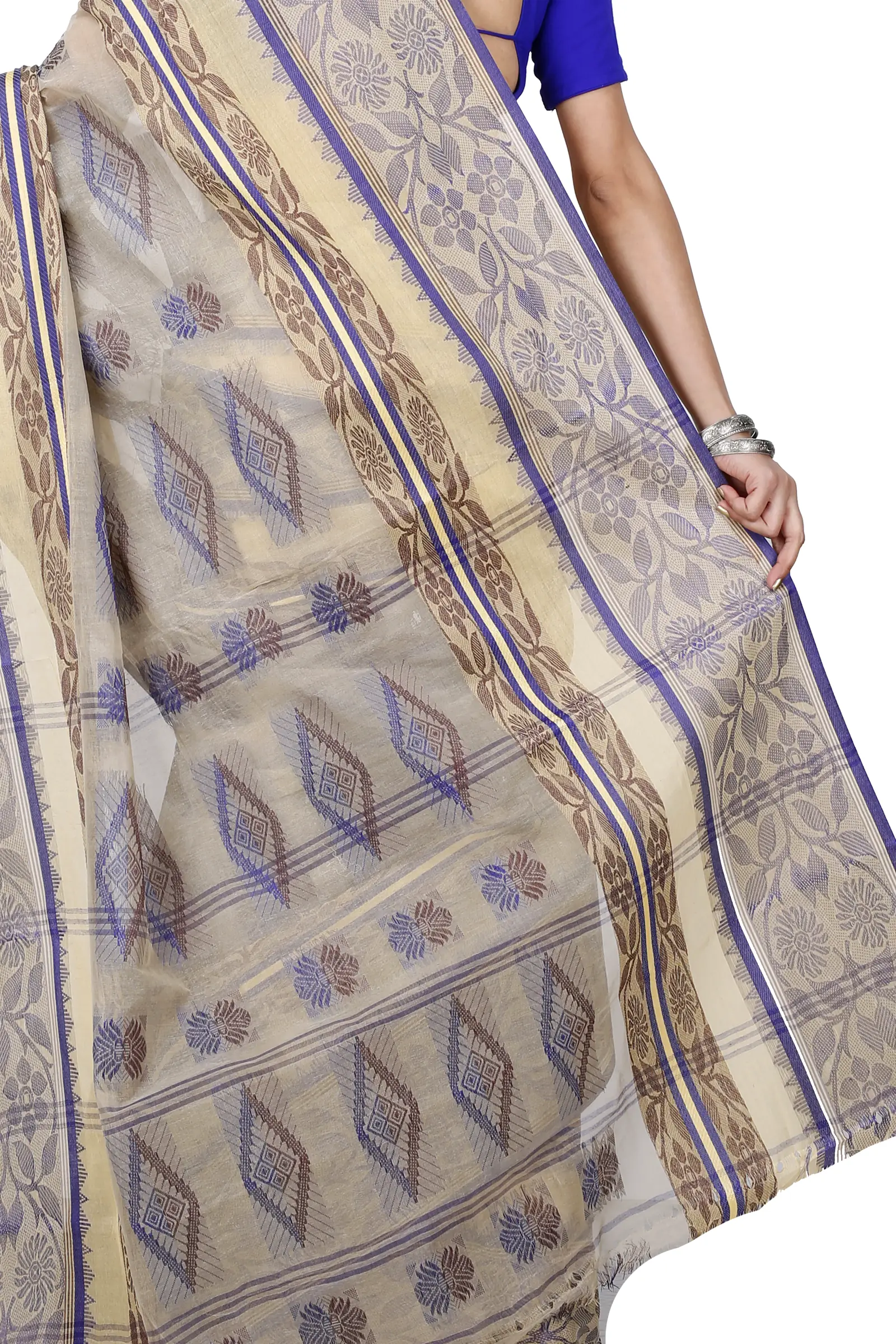 Brown Pure Cotton Sadasob Tant Saree (11)