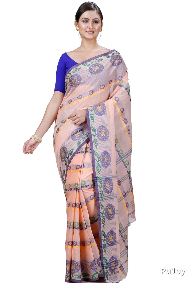 Cream Pure Cotton Uttara Tant Saree (1135)