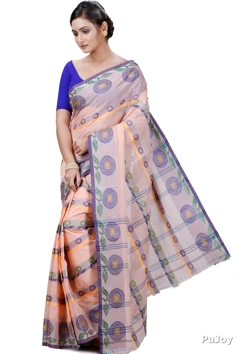 Cream Pure Cotton Uttara Tant Saree (1135)