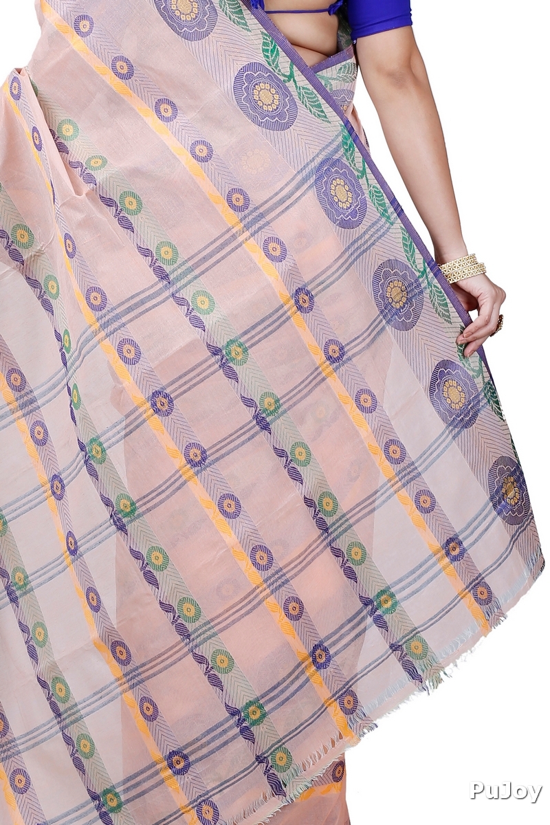 Cream Pure Cotton Uttara Tant Saree (1135)