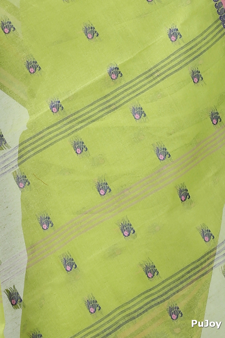 Green Pure Cotton Utkal Tant Saree (1141)